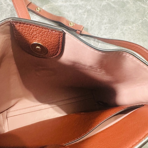 REBECCA MINKOFF “ISOBEL” Lock It Pebbled Leather Hobo Shoulder Handbag Purse - Picture 4 of 11